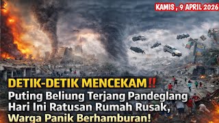 PANDEGLANG DITERJANG PUTING BELIUNG‼️ Angin Kencang Sapu Permukiman 4 Rumah Rusak berat, Warga Panik