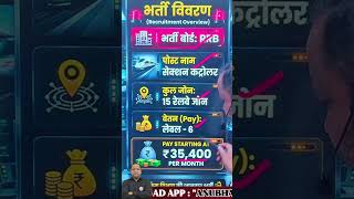 👉 RRB Section Controller Recruitment 2026 🔥 | Railway Govt Job Opportunity 😱 #shorts