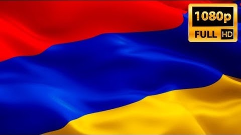 Armenia flag closeup 1080p Full HD 1920X1080 footage video waving in wind. ‎Armenian‎ flag Full HD