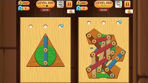 Screw Puzzle: Wood Nut & Bolt - Level 160