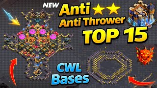 TOP 15 BEST TH18 CWL BASE LINKS | Anti 2 ⭐| Highly Tested Legend & War Bases | Anti Thrower & bolwer screenshot 3