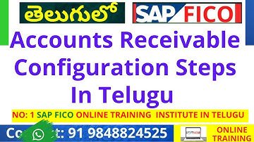 SAP FICO  Accounts Receivable  Configuration Steps In Telugu  - SAP Tutorial For Beginners in Telugu