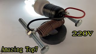 New Technology 2025 || Amazing Top7 Create Free Energy Generator 220volt For  Use At Home