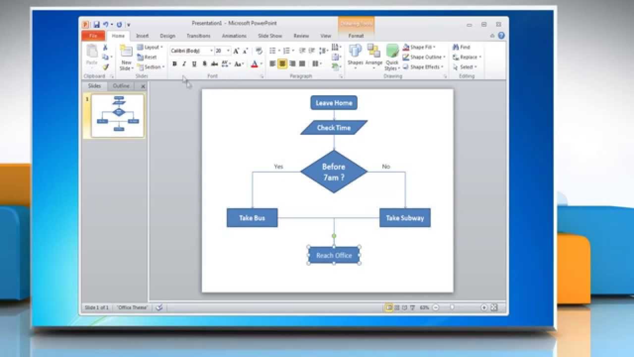 How To Make Flow Chart In Ppt