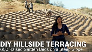 DETAILS: (How to Terrace your Slope) with Multiple Raised Bed Garden Cells using the DirtLocker