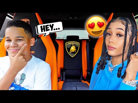 Picking up Kameiro's Crush in a Lamborghini | FamousTubeFamily