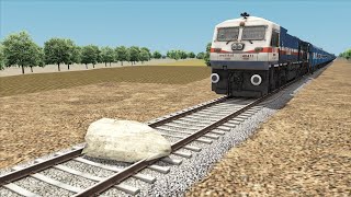 Stone  Fell On The TRACK And Came From The Front The High Speed Train - Train Simulator