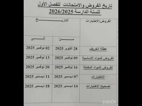 موعد اختبارات و فروض الفصل الاول جميع السنوات اكسبلور  تيك توك ترند  انجليزي علم