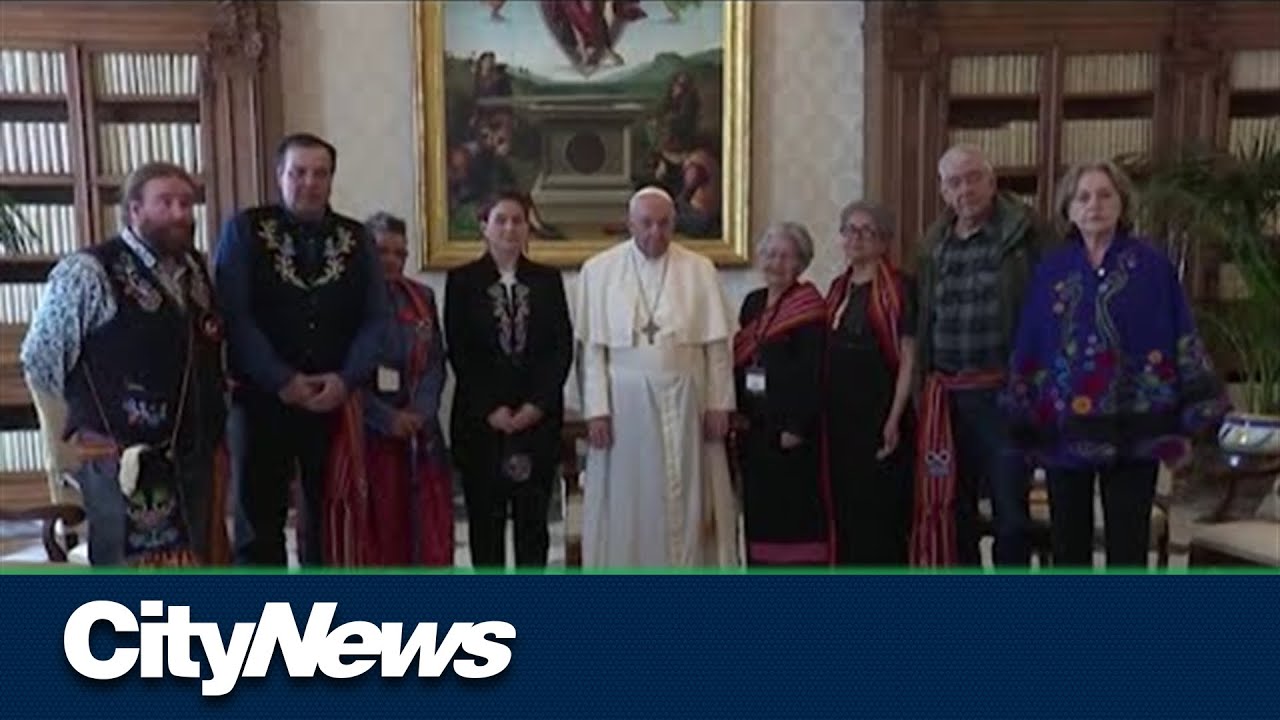 Indigenous delegates meet with the Pope