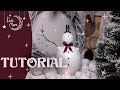 TUTORIAL: Paper mache snowman || Снеговик из папье-маше