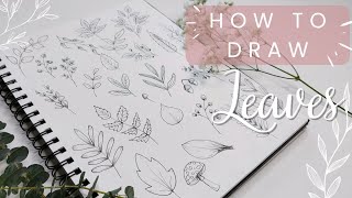 How To Draw Easy Leaves (Relaxing Beginner's Tutorial)