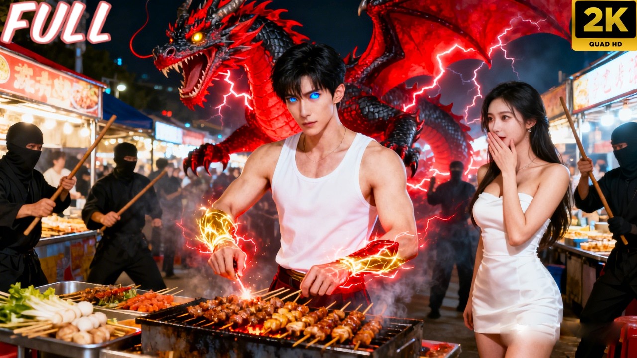 The Dragon King War God is a poor kebab seller!He reveals his power to save her,and everyone kneels!