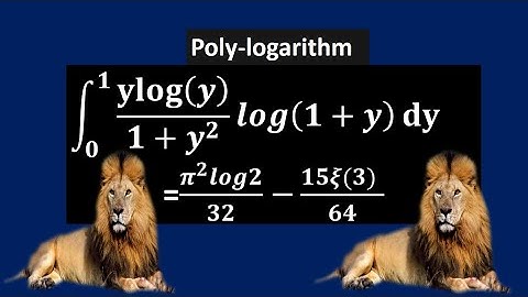 poly logarithmic Integration problem 5