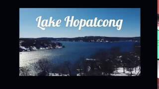 Drone view of Lake Hopatcong, New Jersey