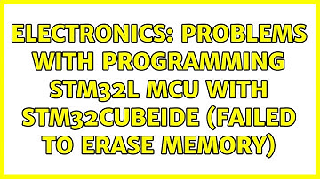 Electronics: Problems with programming STM32L mcu with stm32cubeIDE (failed to erase memory)