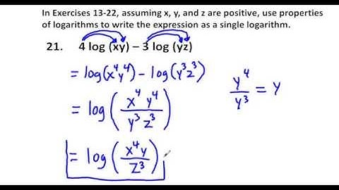 Precalculus Chapter 3.4 Exercises 13-22 Combining Logarithms to Form a Single Logarithm