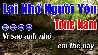 Lại Nhớ Người Yêu Karaoke Tone Nam Karaoke Lâm Beat - Beat Mới