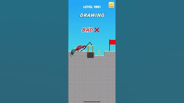 Draw bridge puzzle game level 1961  #gaming #drawing #Shorts