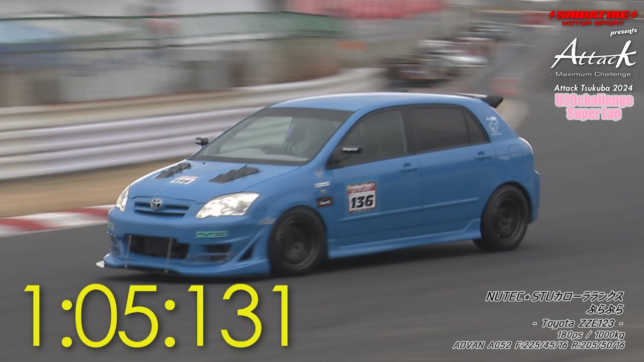 Shibatire presents Attack Tsukuba 2024 ：NUTEC⭐︎STUカローラランクス/ぷらぷら[Toyota ZZE123]