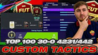 30-0 TOP 100 PRO 4231/442 CUSTOM TACTICS + INSTRUCTIONS! BEST WEEKEND LEAGUE TACTICS TO GET YOU WINS