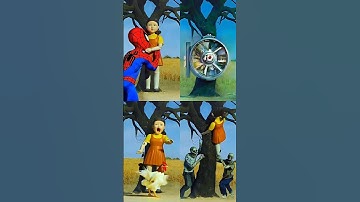 Cute Doll Getting rid of Spiderman #funny #squidgame #squidgame2 #cute #fyp #shortsviral #shorts