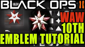 BLACK OPS 2 - CoD:WaW 10th Emblem Tutorial !!