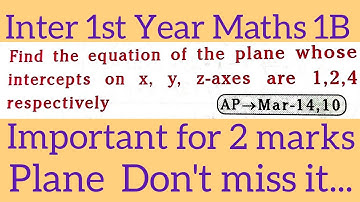 problem on intercept in telugu@maths naresh eclass