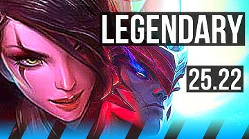 KATARINA vs YONE (MID) | 11 solo kills, Legendary, 900+ games, 22/4/1 | KR Master | 25.22