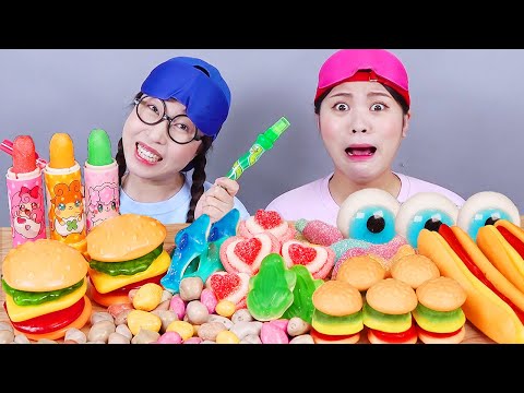 Course de bonbons à la gelée Mukbang DONA