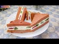 How to make japanese fruit sandwich recipe  cream fruit  sandwich by lets food up