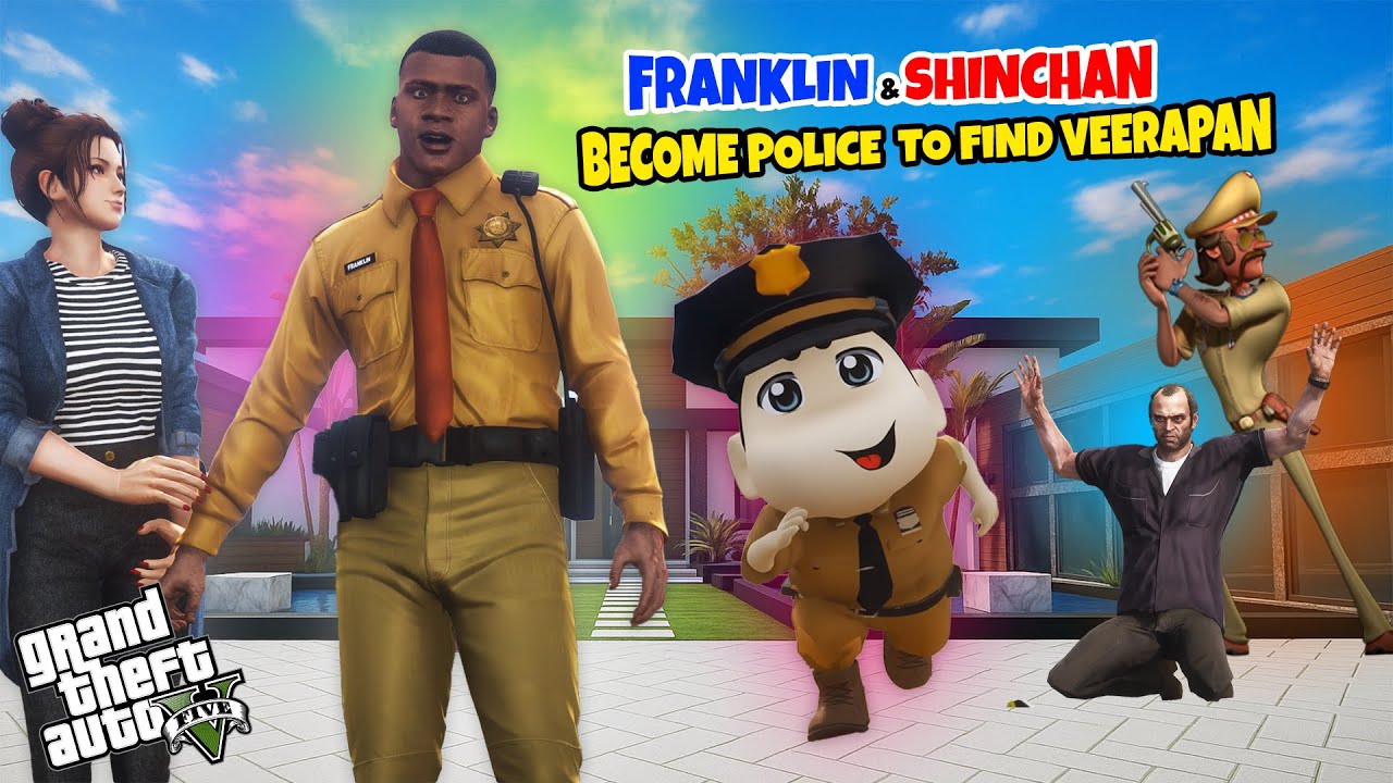 Shinchan Becomes Police! 😆 Catching Forest Thief Veerappan | GTA 5 Malayalam