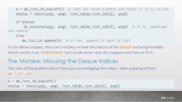 Understanding IndexError in Python: How to Fix Deque Out of Index Issue