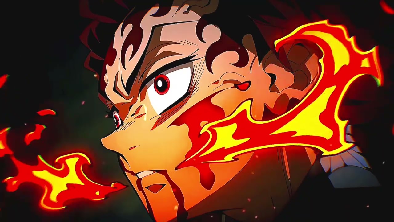 Tanijiro fire rage 🔥 Demon slayer live FHD wallpaper 