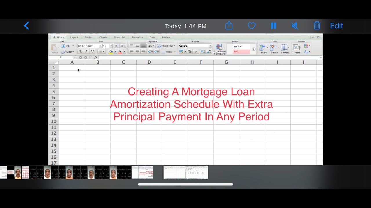 MORTGAGE LOAN AMORTIZATION SCHEDULE WITH EXTRA PRINCIPAL PAYMENT HOW TO MAKE ONE? YouTube