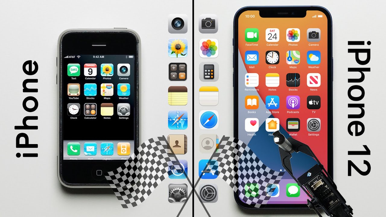 ⁣Original iPhone vs. iPhone 12 Speed Test