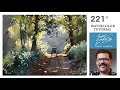 How to draw a watercolor landscape painting with easy methods | Village scene | Sunil Linus De