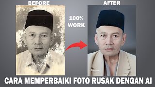 Cara Memperbaiki Foto Lama Yang Rusak dengan Ai screenshot 1