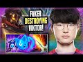 FAKER DESTROYING WITH VIKTOR! - T1 Faker Plays Viktor MID vs Ahri! | Season 2022