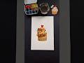 Mini Tutorial de Cupcake en Acuarelas #acuarelaparaprincipiantes #acuarelas #arteparaprincipiantes