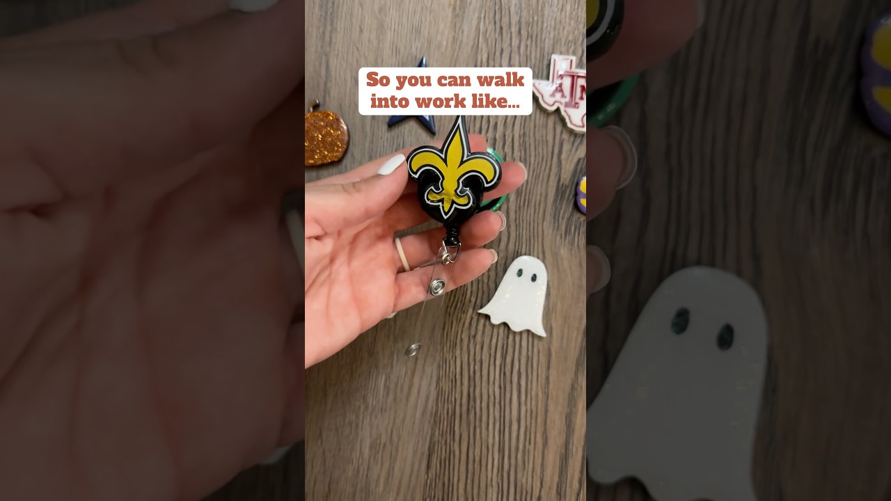 Laser cut interchangeable fall badge reels to show your football fandom