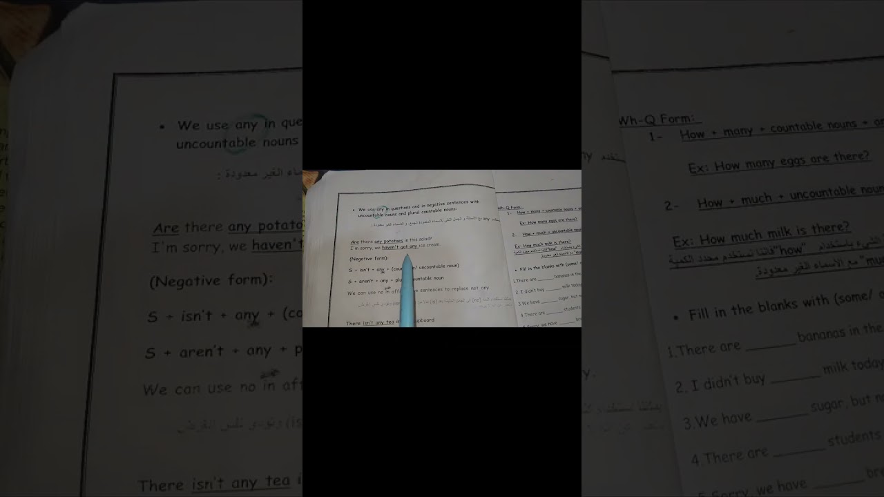 Countable and uncountable nouns with some and any-unit 3-الصف الثامن 