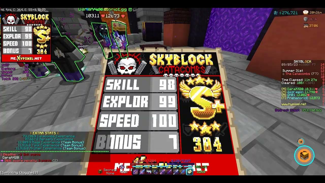 Minecraft Hypixel Skyblock Chilo blessed shadow warp YouTube