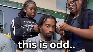 Teacher gets FIRED for letting girl students braid his hair..