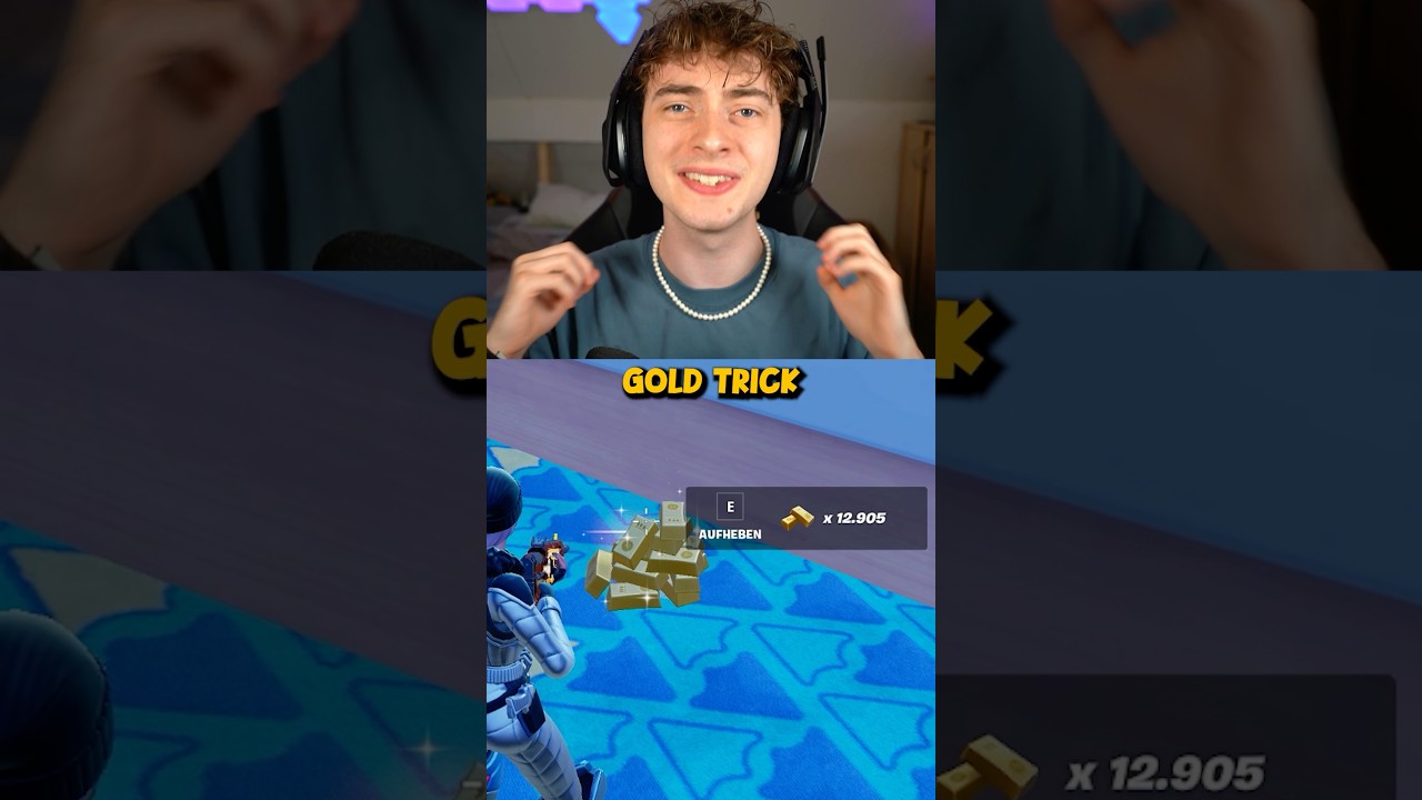GEHEIMER GOLD TRICK! 🤫🪎 #fortnite
