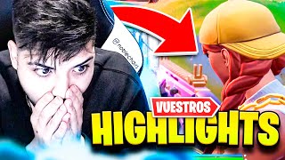 REACCIONO a VUESTROS MEJORES HIGHLIGHTS de FORTNITE !!