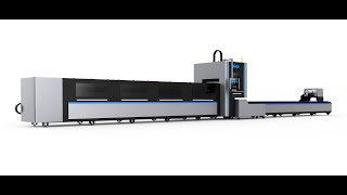 Three chucks zero tailing  laser pipe cutting machine cutting U-bar video
