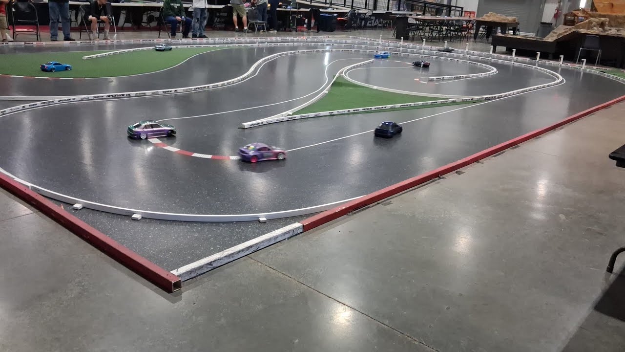 RC Cars On The Race Tracks At The RC Hobby Shop 