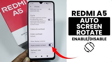 How to Enable/Disable Auto Screen Rotate in Redmi A5