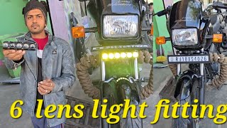 New splendor bike 6 lens light light full  fiting video  bike all modify parts all India delivery 