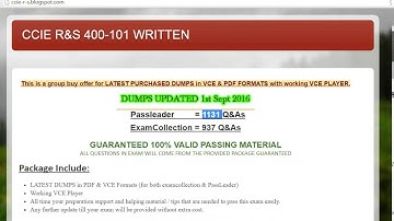 PL 1131 PassLeader Q&As ExamCollection CCE R&S 400-101 Latest Dumps